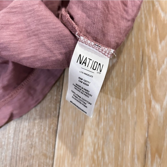 Nation Ltd Geri Puff Sleeve V-Neck Tiered Midi Peasant Dress - Picture 7 of 8